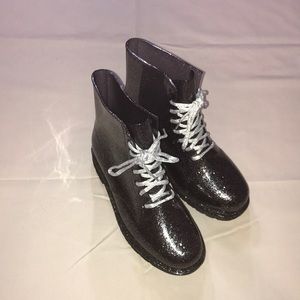 Sparkly Vinyl Galaxy Boots.